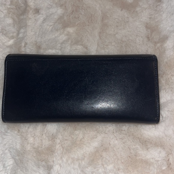 Coach Envelope Long Leather Navy Blue Wallet - Picture 7 of 9